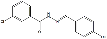 3-chloro-N'-[(E)-(4-hydroxyphenyl)methylidene]benzohydrazide Structure