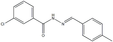 3-chloro-N'-[(E)-(4-methylphenyl)methylidene]benzohydrazide Structure