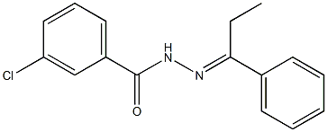 3-chloro-N'-[(E)-1-phenylpropylidene]benzohydrazide Structure