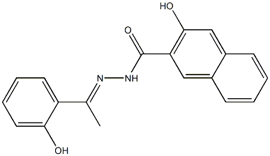 3-hydroxy-N'-[(E)-1-(2-hydroxyphenyl)ethylidene]-2-naphthohydrazide 구조식 이미지