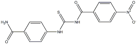 4-({[(4-nitrobenzoyl)amino]carbothioyl}amino)benzamide 구조식 이미지