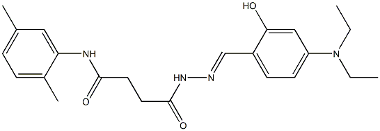 4-(2-{(E)-[4-(diethylamino)-2-hydroxyphenyl]methylidene}hydrazino)-N-(2,5-dimethylphenyl)-4-oxobutanamide Structure