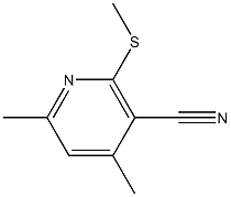 4,6-dimethyl-2-(methylsulfanyl)nicotinonitrile Structure