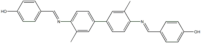 4-{[(4'-{[(E)-(4-hydroxyphenyl)methylidene]amino}-3,3'-dimethyl[1,1'-biphenyl]-4-yl)imino]methyl}phenol Structure