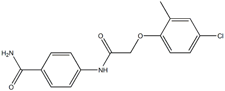 4-{[2-(4-chloro-2-methylphenoxy)acetyl]amino}benzamide Structure