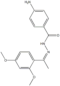 4-amino-N'-[(Z)-1-(2,4-dimethoxyphenyl)ethylidene]benzohydrazide 구조식 이미지