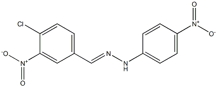 4-chloro-3-nitrobenzaldehyde N-(4-nitrophenyl)hydrazone Structure