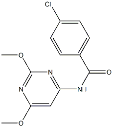 4-chloro-N-(2,6-dimethoxy-4-pyrimidinyl)benzamide Structure