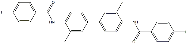 4-iodo-N-{4'-[(4-iodobenzoyl)amino]-3,3'-dimethyl[1,1'-biphenyl]-4-yl}benzamide 구조식 이미지