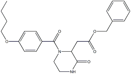 benzyl 2-[1-(4-butoxybenzoyl)-3-oxo-2-piperazinyl]acetate Structure