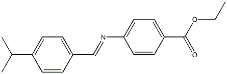 ethyl 4-{[(E)-(4-isopropylphenyl)methylidene]amino}benzoate 구조식 이미지