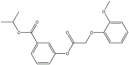 isopropyl 3-{[2-(2-methoxyphenoxy)acetyl]oxy}benzoate 구조식 이미지