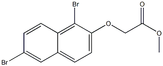 methyl 2-[(1,6-dibromo-2-naphthyl)oxy]acetate 구조식 이미지