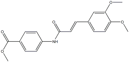 methyl 4-{[(E)-3-(3,4-dimethoxyphenyl)-2-propenoyl]amino}benzoate Structure