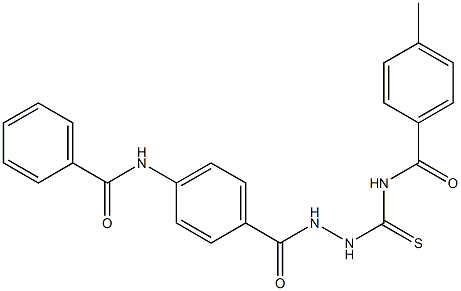 N-({2-[4-(benzoylamino)benzoyl]hydrazino}carbothioyl)-4-methylbenzamide 구조식 이미지