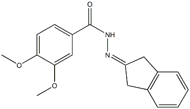 N'-(1,3-dihydro-2H-inden-2-ylidene)-3,4-dimethoxybenzohydrazide 구조식 이미지