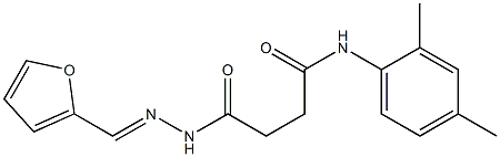 N-(2,4-dimethylphenyl)-4-{2-[(E)-2-furylmethylidene]hydrazino}-4-oxobutanamide 구조식 이미지