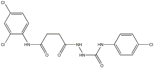 N-(4-chlorophenyl)-2-[4-(2,4-dichloroanilino)-4-oxobutanoyl]-1-hydrazinecarboxamide Structure