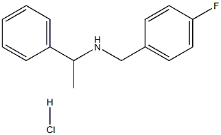 N-(4-fluorobenzyl)-1-phenyl-1-ethanamine hydrochloride 구조식 이미지