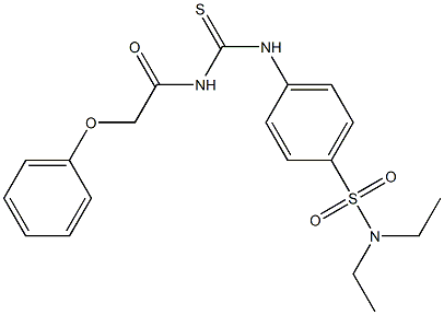 N,N-diethyl-4-({[(2-phenoxyacetyl)amino]carbothioyl}amino)benzenesulfonamide Structure