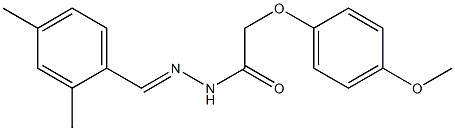 N'-[(E)-(2,4-dimethylphenyl)methylidene]-2-(4-methoxyphenoxy)acetohydrazide 구조식 이미지