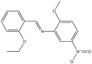 N-[(E)-(2-ethoxyphenyl)methylidene]-N-(2-methoxy-5-nitrophenyl)amine Structure