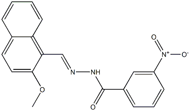 N'-[(E)-(2-methoxy-1-naphthyl)methylidene]-3-nitrobenzohydrazide Structure