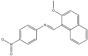 N-[(E)-(2-methoxy-1-naphthyl)methylidene]-N-(4-nitrophenyl)amine 구조식 이미지