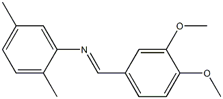 N-[(E)-(3,4-dimethoxyphenyl)methylidene]-N-(2,5-dimethylphenyl)amine Structure