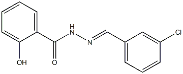 N'-[(E)-(3-chlorophenyl)methylidene]-2-hydroxybenzohydrazide 구조식 이미지