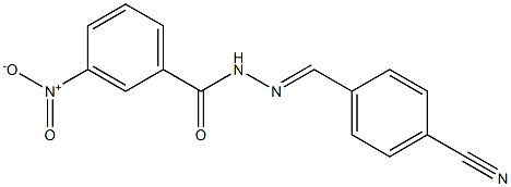 N'-[(E)-(4-cyanophenyl)methylidene]-3-nitrobenzohydrazide 구조식 이미지