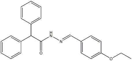 N'-[(E)-(4-ethoxyphenyl)methylidene]-2,2-diphenylacetohydrazide 구조식 이미지