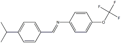 N-[(E)-(4-isopropylphenyl)methylidene]-N-[4-(trifluoromethoxy)phenyl]amine 구조식 이미지