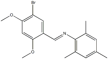 N-[(E)-(5-bromo-2,4-dimethoxyphenyl)methylidene]-N-mesitylamine 구조식 이미지