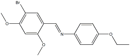 N-[(E)-(5-bromo-2,4-dimethoxyphenyl)methylidene]-N-(4-ethoxyphenyl)amine 구조식 이미지