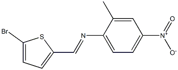 N-[(E)-(5-bromo-2-thienyl)methylidene]-N-(2-methyl-4-nitrophenyl)amine 구조식 이미지