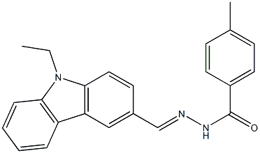 N'-[(E)-(9-ethyl-9H-carbazol-3-yl)methylidene]-4-methylbenzohydrazide Structure