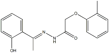 N'-[(E)-1-(2-hydroxyphenyl)ethylidene]-2-(2-methylphenoxy)acetohydrazide 구조식 이미지