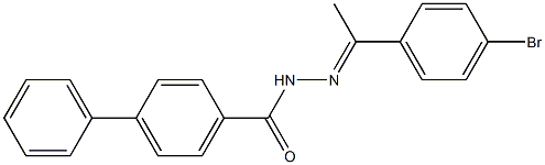 N'-[(E)-1-(4-bromophenyl)ethylidene][1,1'-biphenyl]-4-carbohydrazide 구조식 이미지