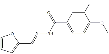 N'-[(E)-2-furylmethylidene]-3-iodo-4-methoxybenzohydrazide Structure