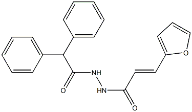 N'-[(E)-3-(2-furyl)-2-propenoyl]-2,2-diphenylacetohydrazide Structure