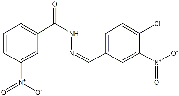 N'-[(Z)-(4-chloro-3-nitrophenyl)methylidene]-3-nitrobenzohydrazide Structure