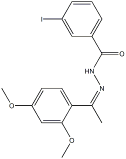 N'-[(Z)-1-(2,4-dimethoxyphenyl)ethylidene]-3-iodobenzohydrazide 구조식 이미지