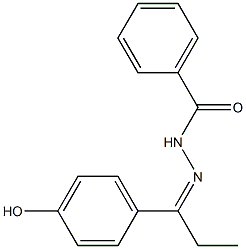 N'-[(Z)-1-(4-hydroxyphenyl)propylidene]benzohydrazide Structure