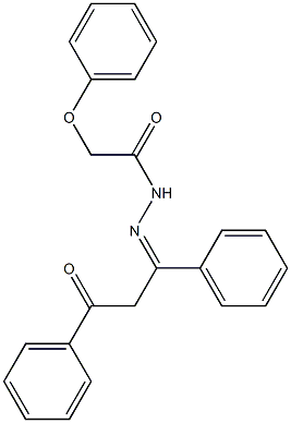 N'-[(Z)-3-oxo-1,3-diphenylpropylidene]-2-phenoxyacetohydrazide 구조식 이미지