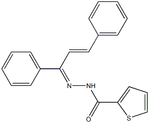 N'-[(Z,2E)-1,3-diphenyl-2-propenylidene]-2-thiophenecarbohydrazide Structure