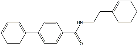 N-[2-(1-cyclohexen-1-yl)ethyl][1,1'-biphenyl]-4-carboxamide 구조식 이미지