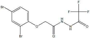 N'-[2-(2,4-dibromophenoxy)acetyl]-2,2,2-trifluoroacetohydrazide 구조식 이미지