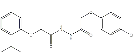 N'-[2-(4-chlorophenoxy)acetyl]-2-(2-isopropyl-5-methylphenoxy)acetohydrazide Structure