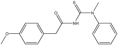 N'-[2-(4-methoxyphenyl)acetyl]-N-methyl-N-phenylthiourea 구조식 이미지